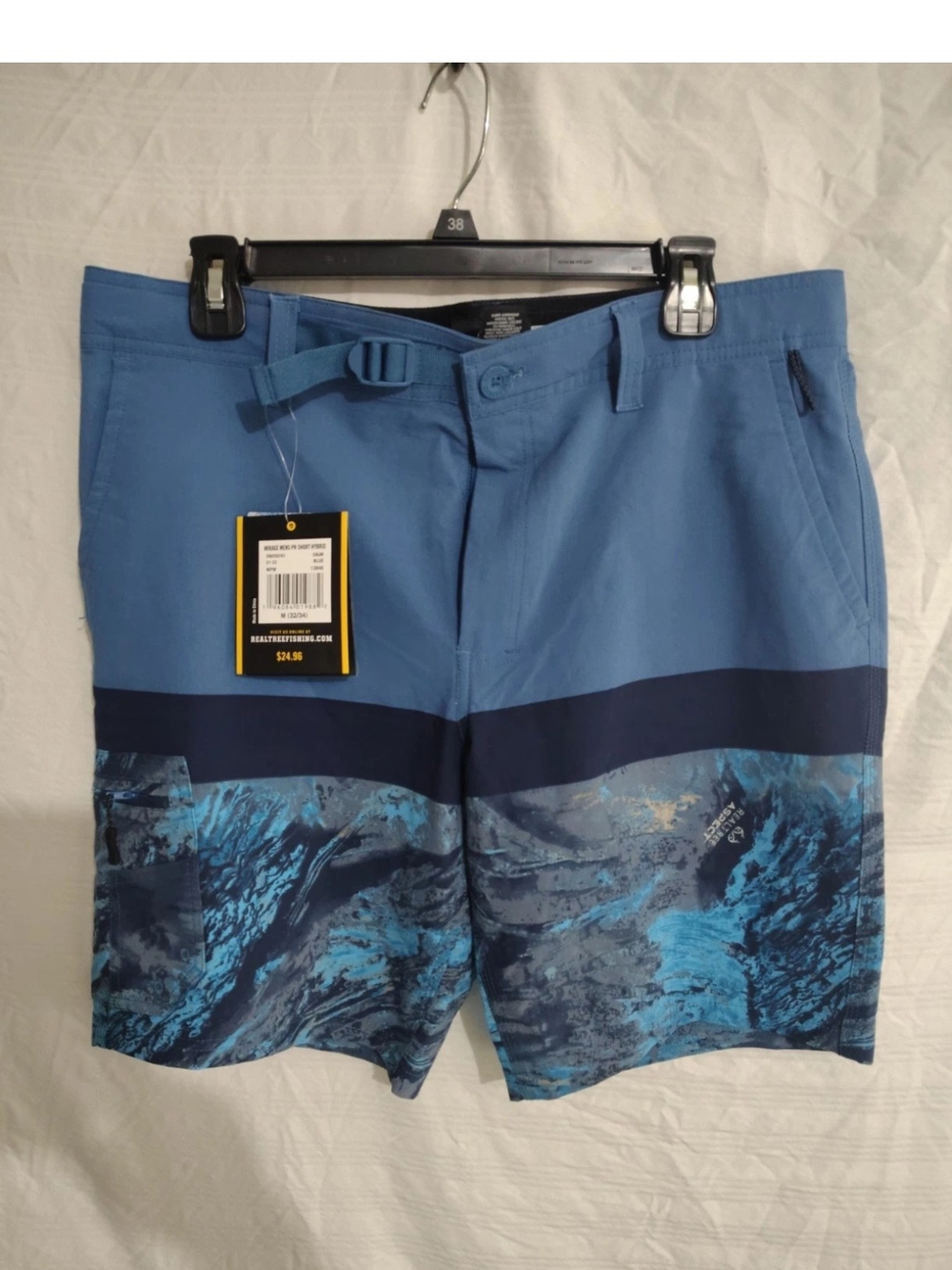 Realtree Aspect Men’s Blue Graphic Swim Shorts Size 32/34
